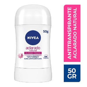 Nivea Aclarado Natural Solid Stick Whitening Deodorant 50g Classic Touch
